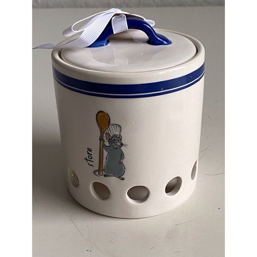 Rae Dunn Disney Pixar Ratatouille Ceramic Canister Cellar Store With Holes NEW - Picture 4 of 11